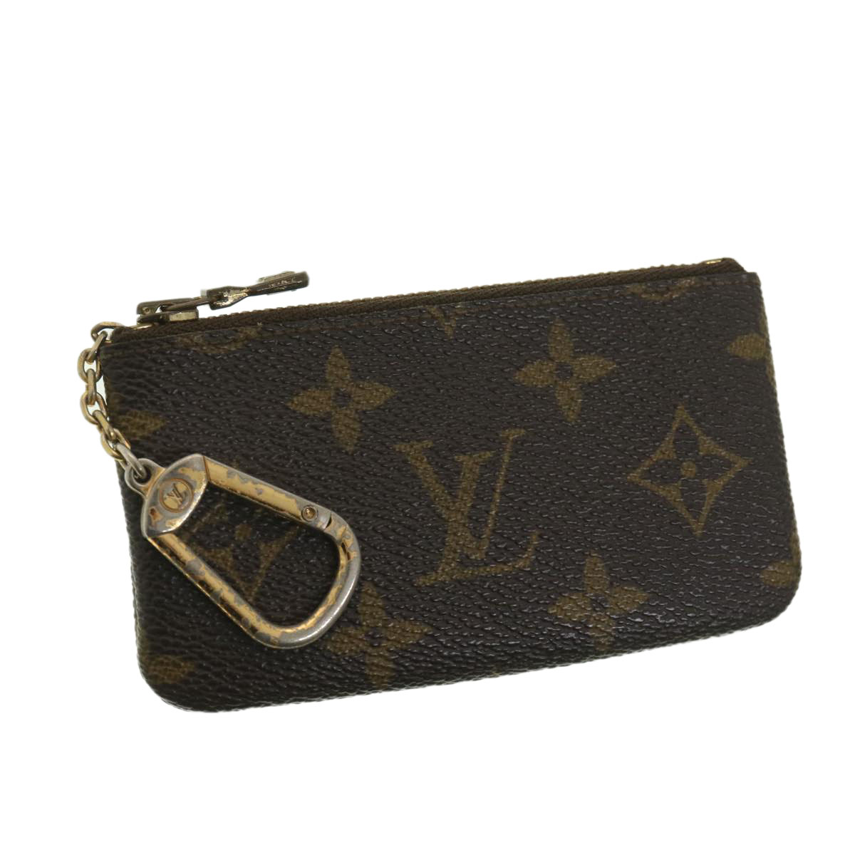 Louis Vuitton Monogram Pochette Cles Coin Purse M62650 Lv Auth 35923
